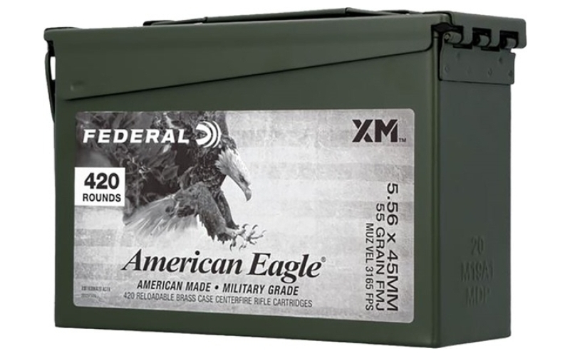 Federal 5.56mm nato 55gr fmj 420/ammo can